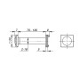 Глазок дверной Fuaro VIEWER4 DVQ 70х130/16 BL-24 (черный) (Фуаро)
