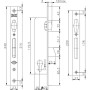 Корпус узкопрофильного замка Kale kilit 255 (25 мм) w/b с роликовой защёлкой (цвет никель) (Кале Килит) 7727
