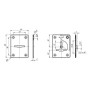 Декоративная накладка на сувальдный замок Fuaro ESC081/082-CP-8 (хром) сталь (1пара) (Фуаро)