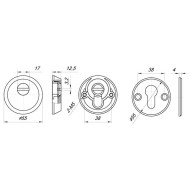 Накладка Punto (Пунто) DEF.SH-Z/R-EXT.5513 (Z5513) тех упаковка, винт M5x120 CP-хром