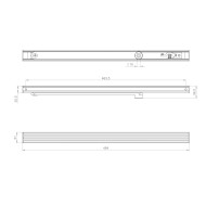 Тяга скользящая Fuaro (Фуаро) для доводчиков DCQ20-4 (40-80 кг) AL (алюминий)