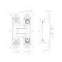 Петля Armadillo (Армадилло) скрытой установки U3D3000.VPG AB бронза TECH