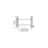Глазок Armadillo (Армадилло) дверной, стеклянная оптика DVG1, 16/35х60 CP Хром