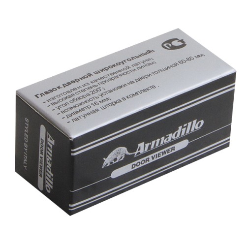 Глазок Armadillo (Армадилло) дверной, стеклянная оптика DVG1, 16/35х60 CP Хром