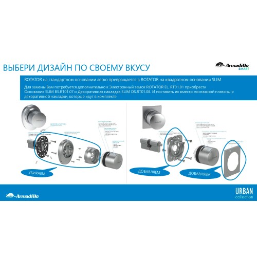 Основание Armadillo (Армадилло) SLIM BS.RT01.07 SG матовое золото Основание Armadillo (Армадилло) SLIM BS.RT01.07 SG матовое золото