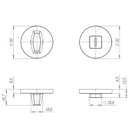 Ручка Fuaro (Фуаро) поворотная BK6.R.SLR52 (BK6 SLR) GR-23 графит