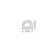 Уплотнитель Fuaro (Фуаро) самоклеящийся ADH/D-9x7,5mm, WHITE белый 100m