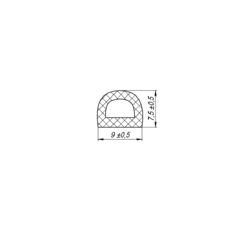Уплотнитель Fuaro (Фуаро) самоклеящийся ADH/D-9x7,5mm, WHITE белый 100m