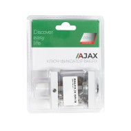 Ручка поворотная Ajax (Аякс) с фиксацией ключом BK6.FIX.JK WH-19 белый