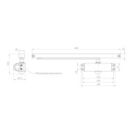 Доводчик Ajax (Аякс) дверной DCTR40-100 slide BL черный