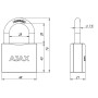 Набор Ajax (Аякс) замков навесных PD-0150 (3 locks+5 keys) blister
