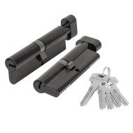 Цилиндровый Fuaro (Фуаро) механизм (200 ZM/110) 2000ZM Knob 110 (50+10+50) BL-24 черный 5Key с вертушкой