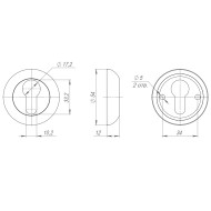 Накладка Armadillo (Армадилло) CYLINDER ET-1GP/SG-5 золото/матовое золото 2шт.