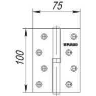 Петля Fuaro (Фуаро) съемная IN4430SR-BL AC правая (413/BL-4 100x75x2,5) медь БЛИСТЕР