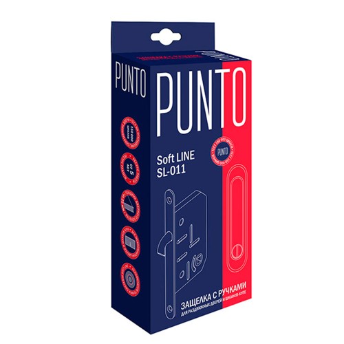 Защелка Punto (Пунто) с ручками для раздвижных дверей Soft LINE SL-011 SG