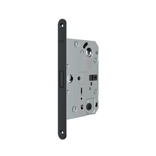 B06132.50.93 AGB (АГБ) Защелка врезная WC (черный) тех. уп. без отв. пл. POLARIS WAVE