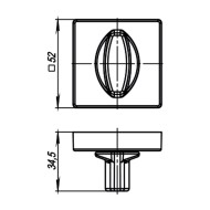 Ручка Armadillo (Армадилло) поворотная BK6.K.USQ52 FSG-39 флорентийское золото