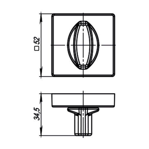 Ручка Armadillo (Армадилло) поворотная BK6.K.USQ52 FSG-39 флорентийское золото