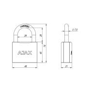 Набор Ajax (Аякс) замков навесных PD-0150 (6 locks+5 keys) blister