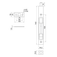 Торцевой Ajax (Аякс) упор RIGEL-FB 140 WH белый