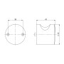 Ручка-кнопка Ajax (Аякс) CABIN PVC WH белый (1 шт в пакете)