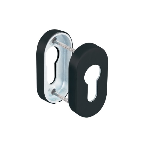 Накладка Fuaro (Фуаро) под цилиндр ET.R.DSS201-02P (DSS-02P-ET) INOX 201 BLACK (овальнове основание)