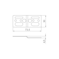 Комплект Armadillo (Армадилло) пластина крепежная с винтами SWD.Scope 75/30/5 plate with screws