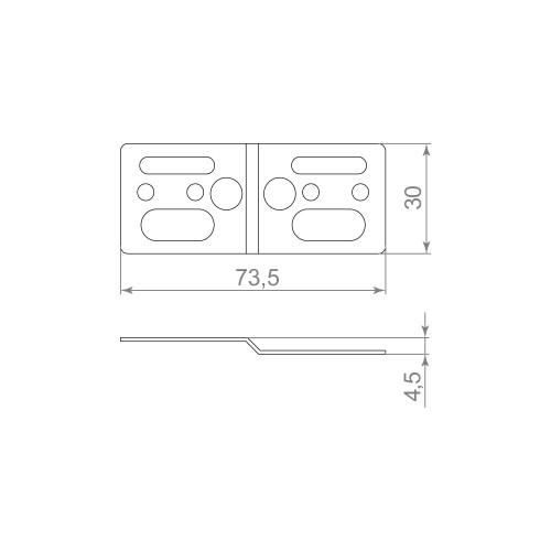 Комплект Armadillo (Армадилло) пластина крепежная с винтами SWD.Scope 75/30/5 plate with screws