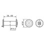 VIEWER Fuaro (Фуаро) 1 DVZ 35x60/16 (оптика пластик, угол обзора 180) GP Золото