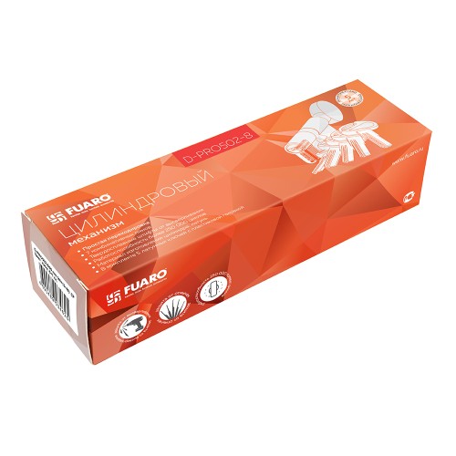 Цилиндровый Fuaro (Фуаро) механизм (D-PRO502-8/90) D-PRO5002-8Knob90(40+10+40) CP хром 5+1Key с верт. перекод.