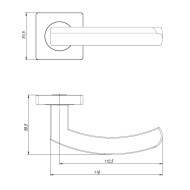 Ручка Ajax (Аякс) раздельная K.JK51.SIGMA (SIGMA JK) ABG-6 зеленая бронза 105мм