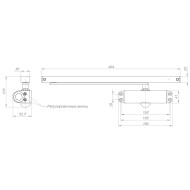 Доводчик Ajax (Аякс) дверной DCTR40-100 slide BR коричневый