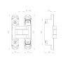 Петля Armadillo (Армадилло) скрытой установки U3D7800.VPG FSG флор. золото TECH