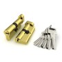 Цилиндровый механизм Fuaro (Фуаро) с вертушкой R602/80 mm-BL (30+10+40) PB латунь 5 кл. БЛИСТЕР