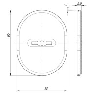 Декоративная Fuaro (Фуаро) накладка ESC 475 (90х65) SN матовый никель на сувальдный замок