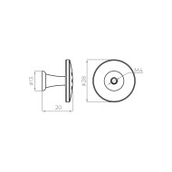 Ручка-кнопка Ajax (Аякс) мебельная MB-B-003 CP хром