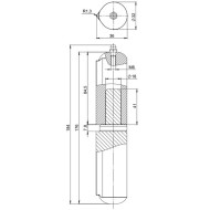 Петля приварная D32x180SM с масленкой