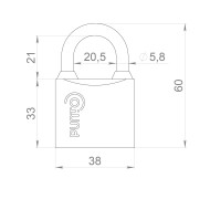 Замок Punto (Пунто) навесной PK-0138 3 key англ.ключ.