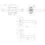 Ручка Fuaro (Фуаро) раздельная R.DSS201-0201P/19 INOX 201 (овальное основание)