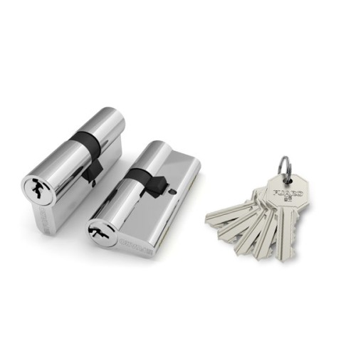 Цилиндровый Fuaro (Фуаро) механизм 100 CA 80 mm (35+10+35) CP хром 3 кл.