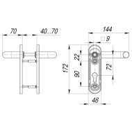 Ручка Fuaro (Фуаро) дверная FP.DH172.0431 (DH-0431 NE) NE нейлон, BL-24 черный