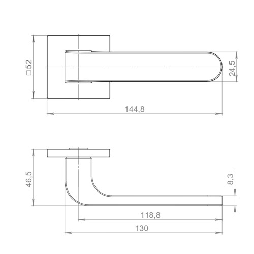 Ручка Ajax (Аякс) раздельная K.JS51.FLEX BL-24 черный
