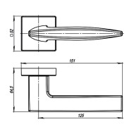 Ручка Armadillo (Армадилло) раздельная K.USQ52.SQUID FSG флор. золото