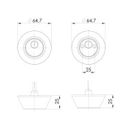 Замок Ajax (Аякс) врезной DK.001 ET BL черный