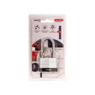 Замок Punto (Пунто) навесной PK-6540L 3 key англ. длинная дужка