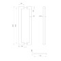 Ручка-скоба Fuaro (Фуаро) PULL.PH38/600.26 INOX 304 (PH-26-38/600-INOX) BLACK