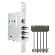 Замок Punto (Пунто) врезной сувальдный MDV30/S-65.77 CP хром (длинный ключ) тех.уп.