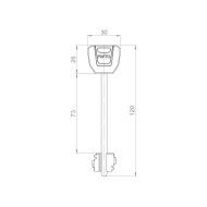 Замок Punto (Пунто) врезной сувальдный MDV30/S-65.77 CP хром (длинный ключ) тех.уп.