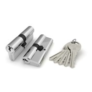 Цилиндровый Fuaro (Фуаро) механизм R300/60 mm-BL (25+10+25) CP хром 5 кл. БЛИСТЕР