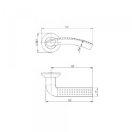 Ручка Punto (Пунто) раздельная R.TL54.LOGICA 160mm SN/CP-3 мат. никель/хром 8x160мм M4(12*50*55)